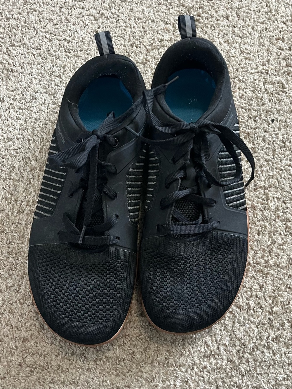 Men's Whitin Barefoot Black Athletic Lace-Up Shoes - weight lifting. Eu44